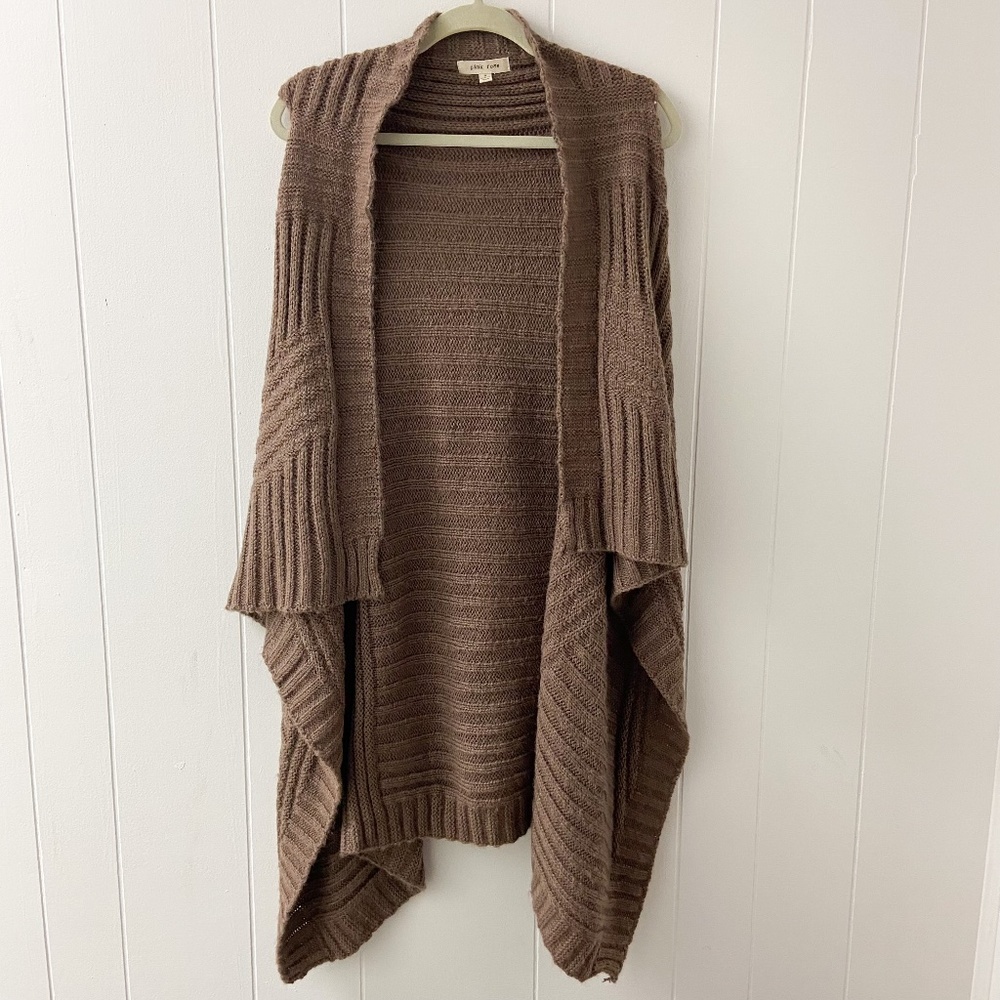 Pink Rose sweater vest, cardigan style sweater, high/low style sweater